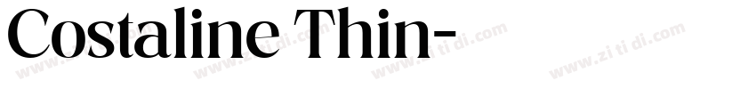 Costaline Thin字体转换